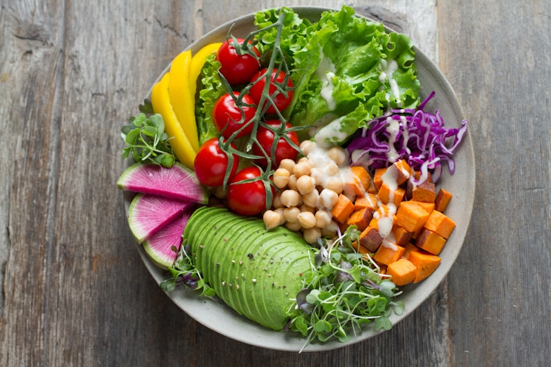 Fresh green vegetables for digestive health